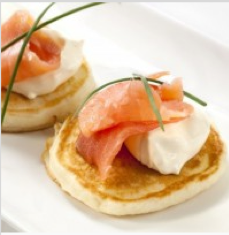 BLINIS DE SAUMON AU MIEL CREMEUX LUNE DE MIEL®