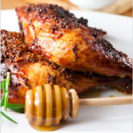 DINDE AUX MARRONS ET MIEL DE MONTAGNE 