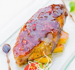 FOIE GRAS DE CANARD POELE AU RAISIN ET MIEL FRUITE LUNE DE MIEL®