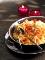 TAGLIATELLES FRAICHES & TARTARE DE SAUMON AU MIEL BIOLOGIQUE LUNE DE MIEL®